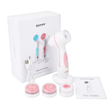Load image into Gallery viewer, Pink -Fabhera™ SonicGlow – deep pore facial cleansing device for all skin types with box and 3 brush heads

