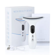 Load image into Gallery viewer, White - Fabhera™ NeckGlow – neck and jawline firming device with thermal vibration massage

