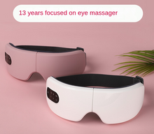 Load image into Gallery viewer, Pink - White - Closeup- Fabhera™ EyeRelax Pro – heated eye massager with Bluetooth and vibration therapy
