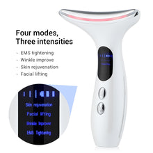 Load image into Gallery viewer, White - Fabhera™ NeckGlow – neck and jawline firming device with thermal vibration massage
