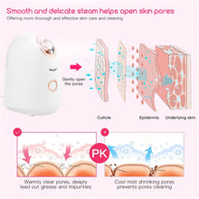 Load image into Gallery viewer, Smooth and delicate steam - Fabhera™ PureSteam – warm mist facial steamer for hydration and pore opening - Helps open skin pores
